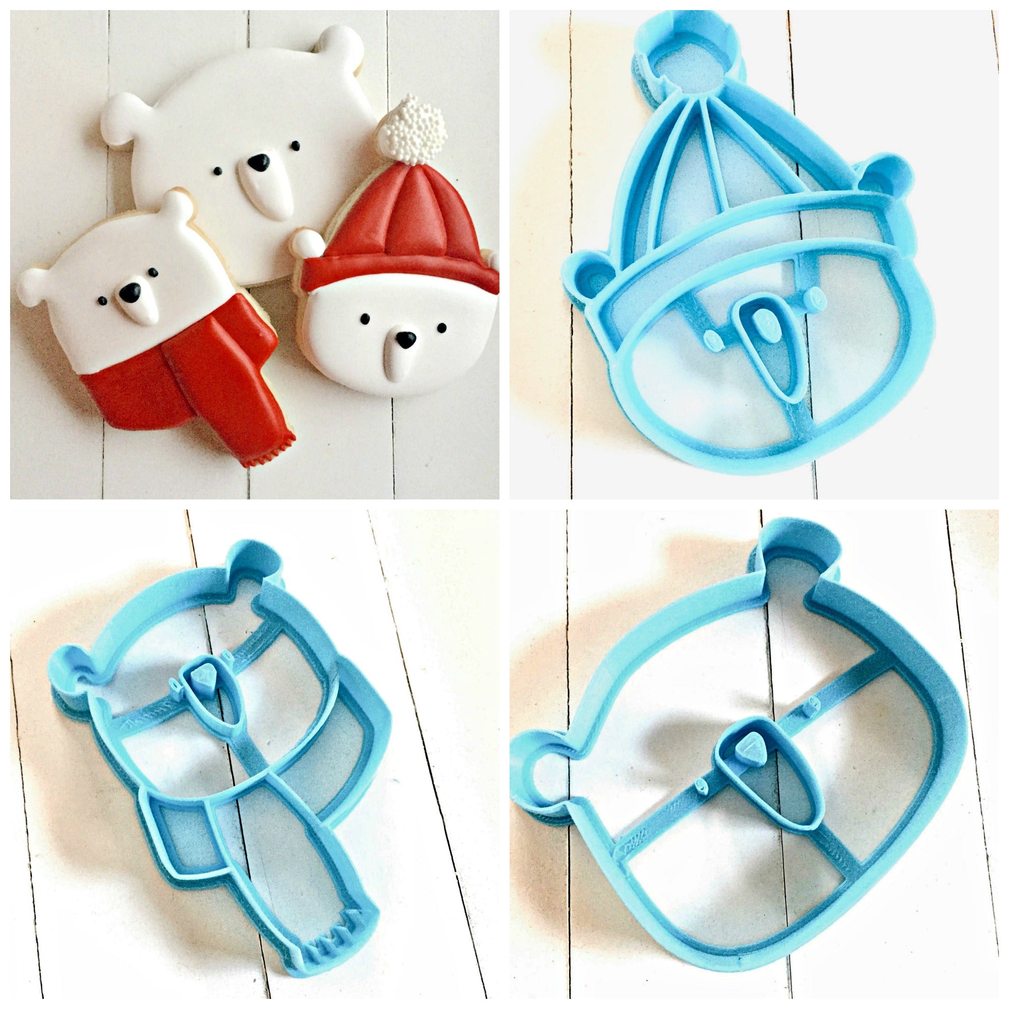 Set of 3 Cute Bear Cookie Cutters/Dishwasher Safe