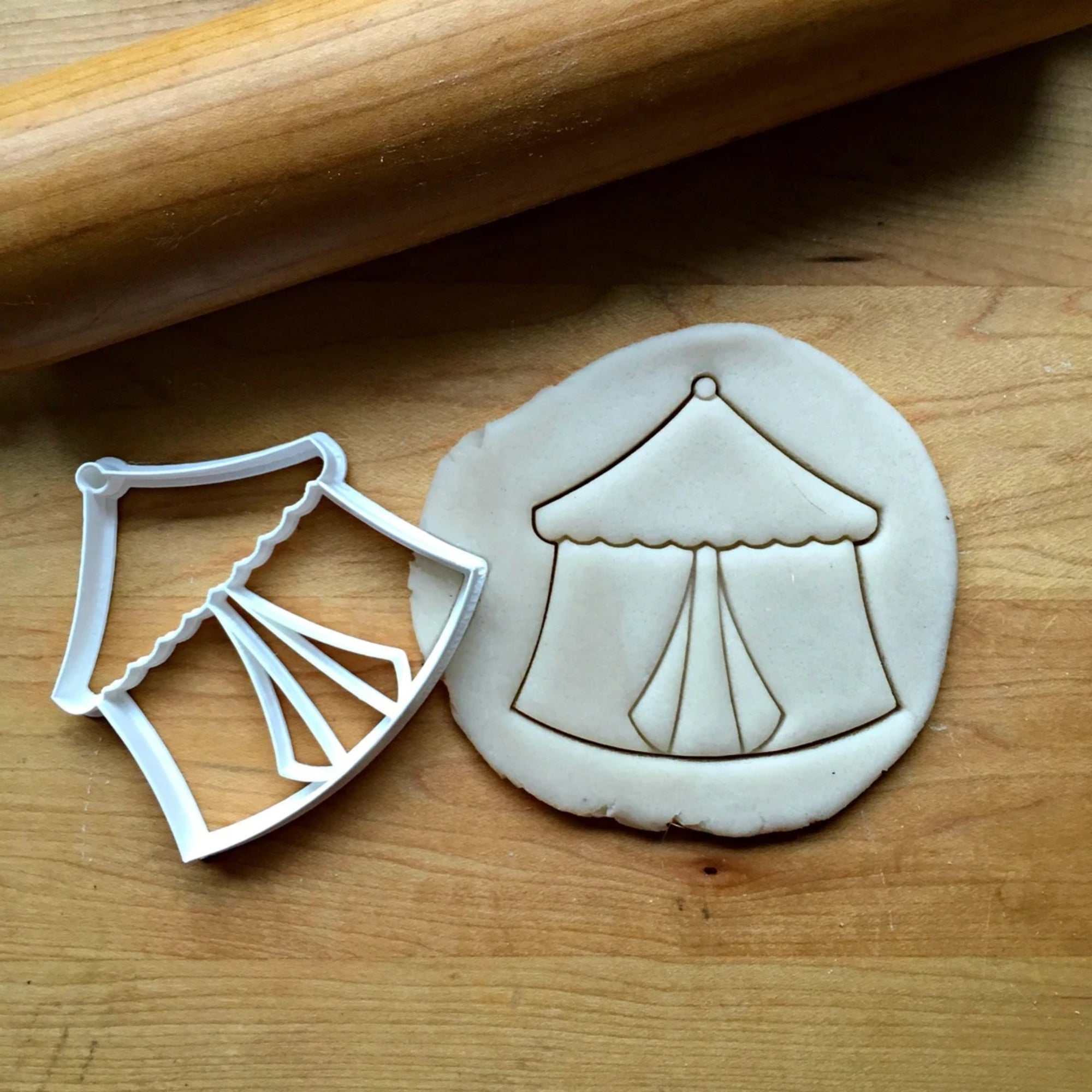 Circus Tent Cookie Cutter - 3.5 Inch Plastic Cutter For Cookies, Crafts (USA Made)