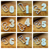 Set of 9 Fun Numbers/0-9/Cookie Cutters/Dishwasher Safe