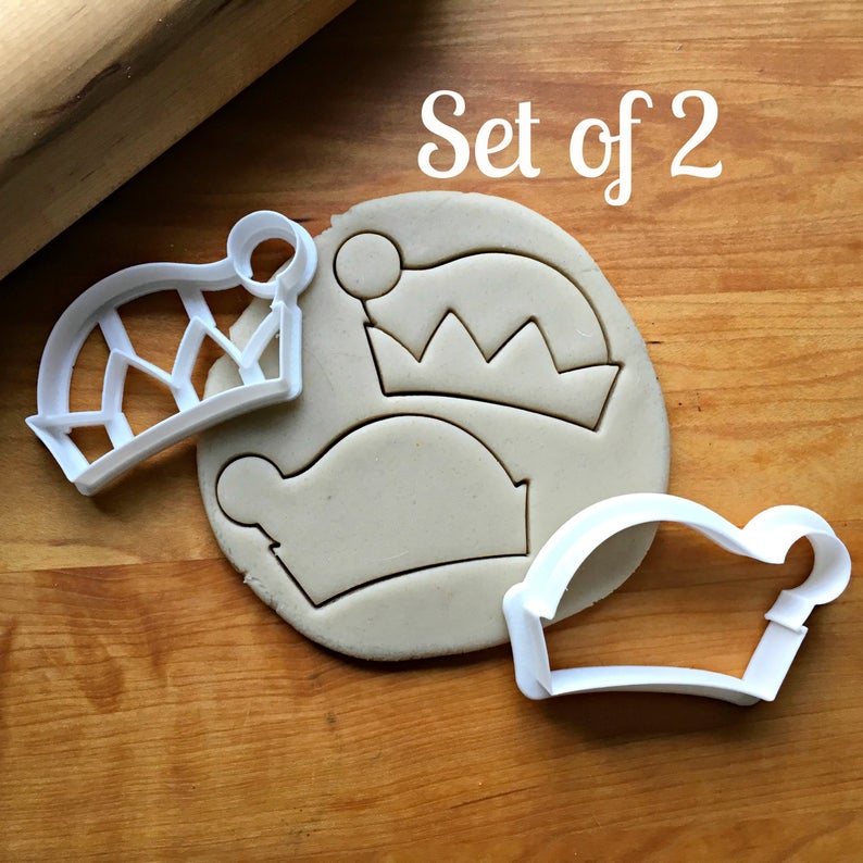 Set of 2 Elf Hat Cookie Cutters/Dishwasher Safe