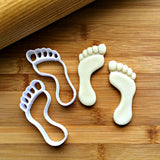 Set of 2 Foot Print Cookie Cutters/Dishwasher Safe