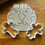Set of 2 Gingerbread Boy and Girl Cookie Cutters/Dishwasher Safe
