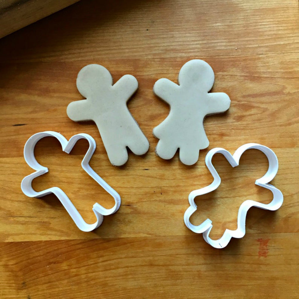 Set of 2 Gingerbread Boy and Girl Cookie Cutters/Dishwasher Safe