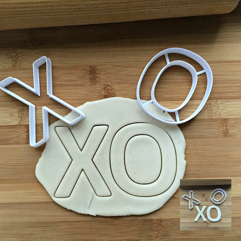 Set of 2 Tic Tac Toe Cookie Cutters/Creates a Cutout of the Center/Dishwasher Safe