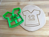 Number 12 Jersey Cookie Cutter