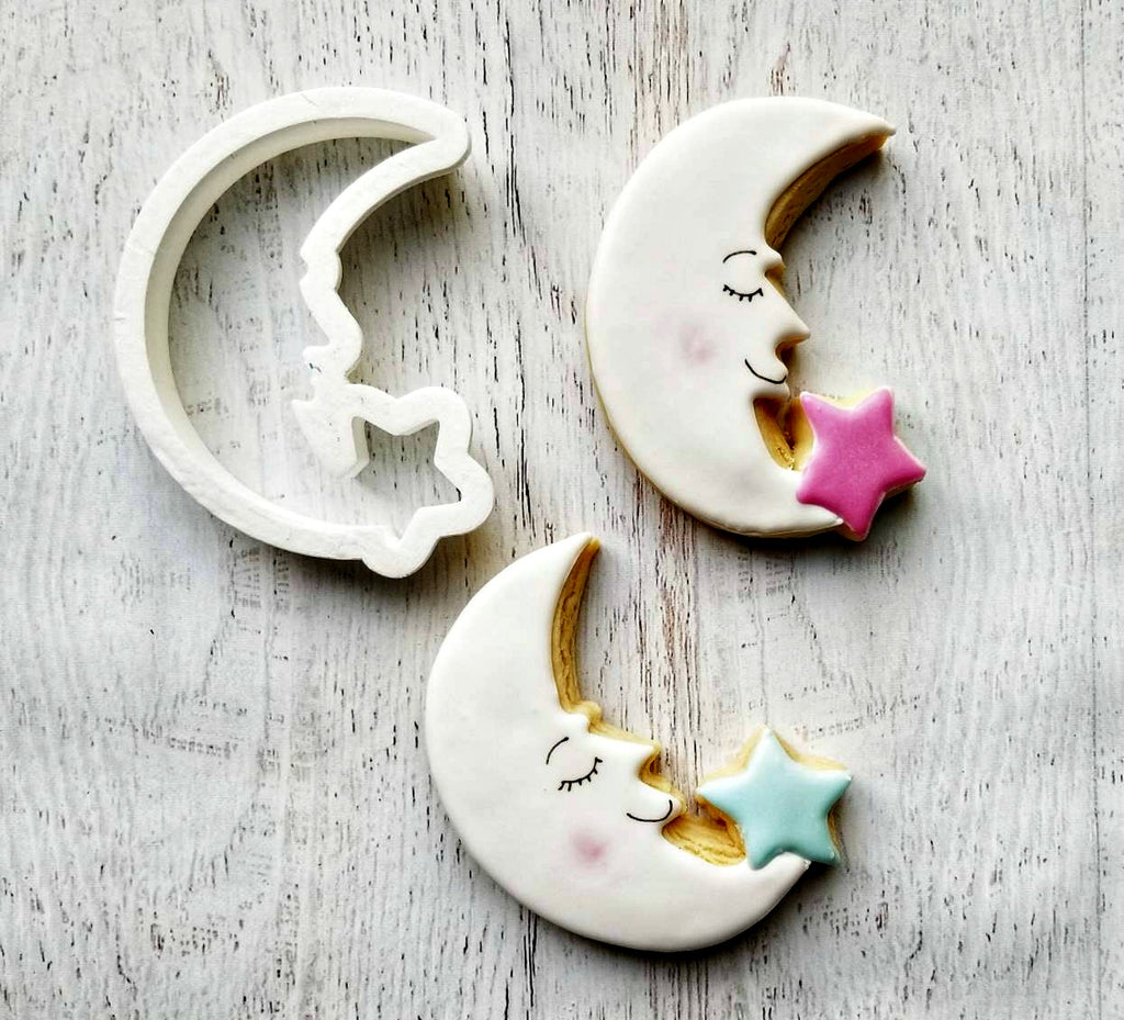 Crescent Moon and Star Cookie Cutter/Dishwasher Safe