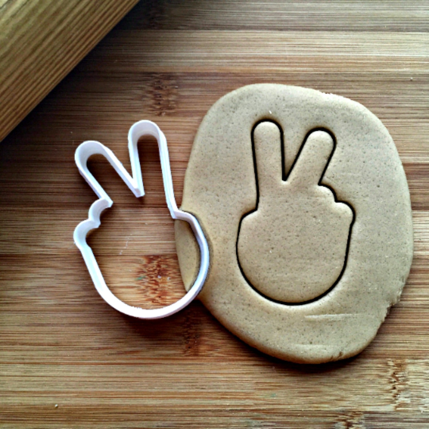 Peace Hand (outline) Cookie Cutter/Dishwasher Safe