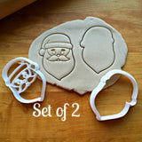 Set of 2 Santa Claus Cookie Cutters/Dishwasher Safe