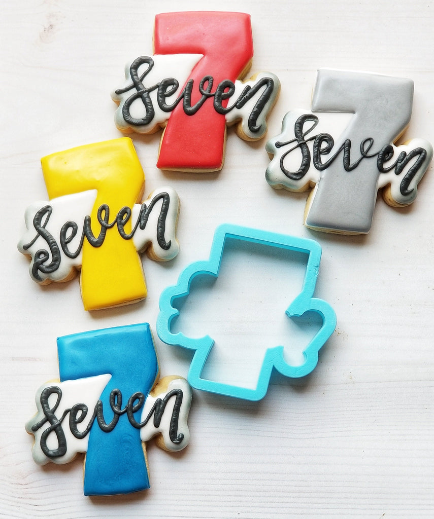 Lettered Number 7 Cookie Cutter/Dishwasher Safe
