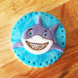 Set of 2 Smiling Shark Face Cookie Cutters/Dishwasher Safe