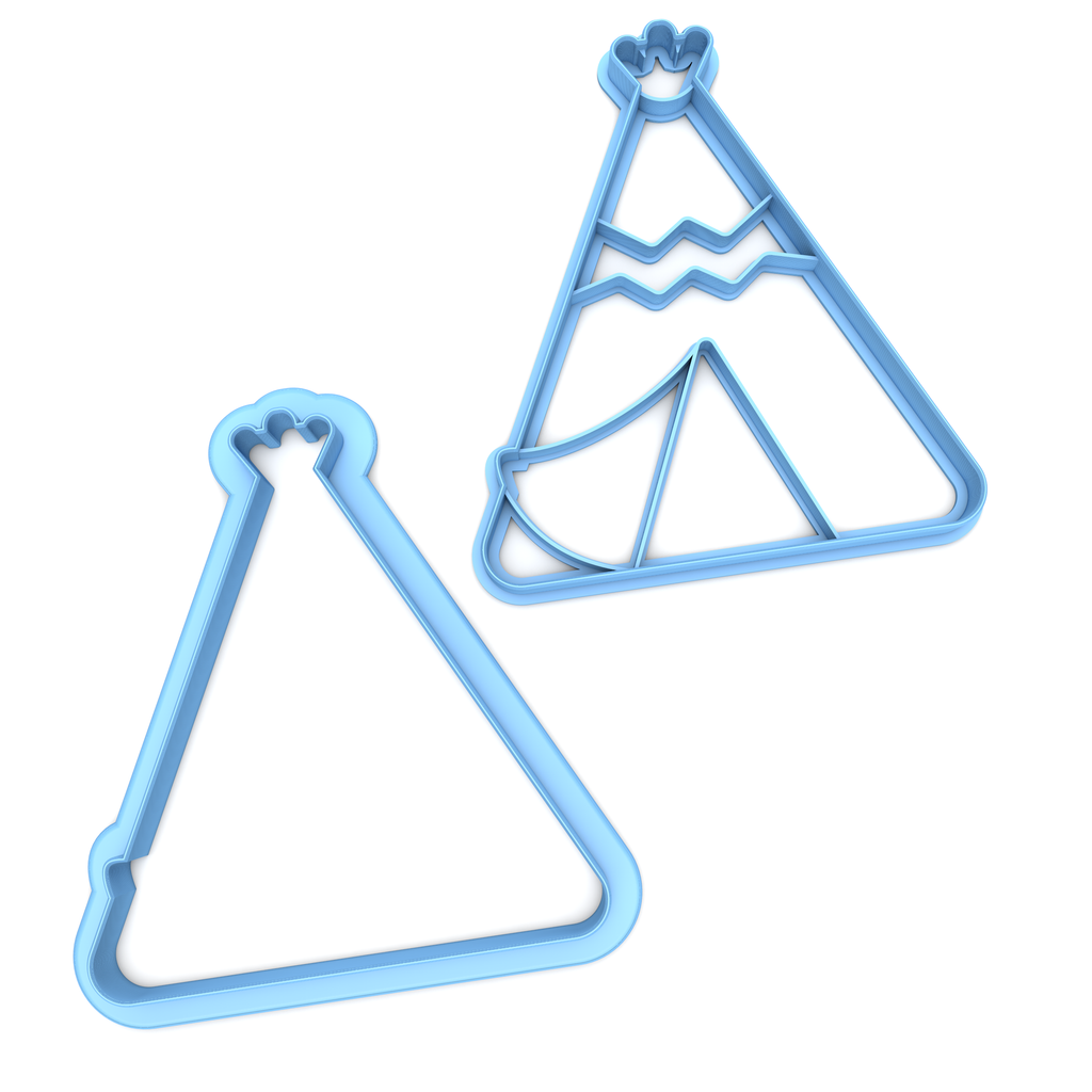 Set of 2 Tee Pee/Tent Cookie Cutters/Dishwasher Safe