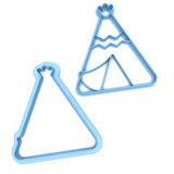 Set of 2 Tee Pee/Tent Cookie Cutters/Dishwasher Safe