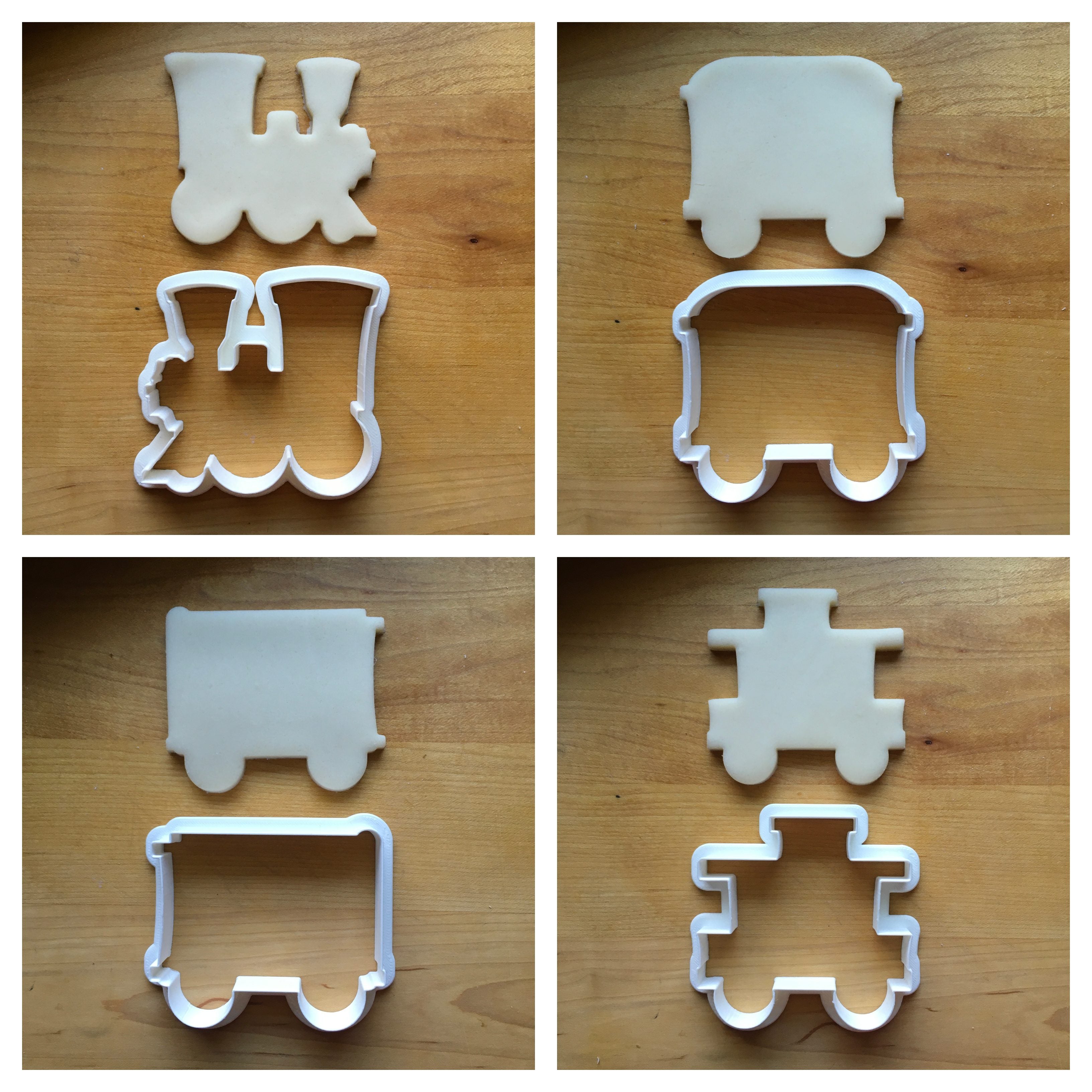 Set of 4 Train/Locomotive Christmas Cookie Cutters/Dishwasher Safe