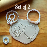 Set of 2 Wreath Cookie Cutters/Creates a Cut-Out in the Center/Dishwasher Safe